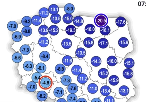 Siarczysty mróz w Chojnicach. O poranku -15,2°C