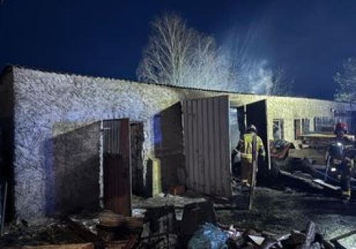 Pożar budynku gospodarczego w Kościerzynie Małym