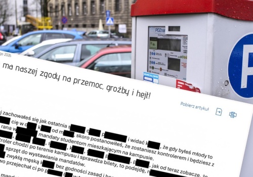 Taka wiadomość w odpowiedzi na mandat. Student się nie hamował. 