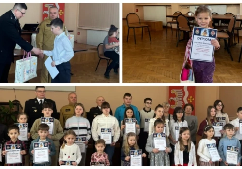 Młodzi artyści w strażackim wydaniu. Znamy laureatów etapu powiatowego Ogólnopolskiego Strażackiego Konkursu Plastycznego