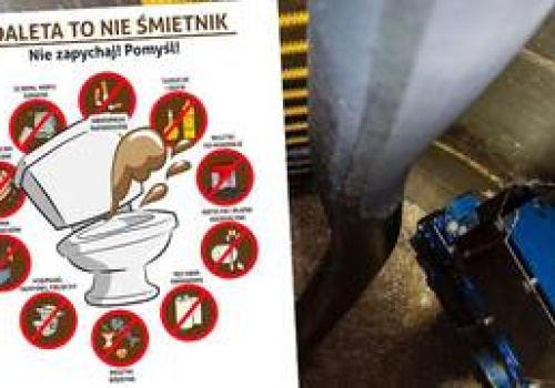 MPWiK apeluje: „Toaleta to nie śmietnik. Nie zapychaj, pomyśl!”