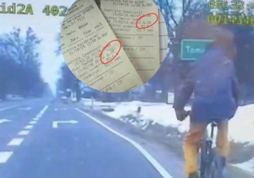 Jechał zakosami. Rowerzysta na gazie na krajowej 79