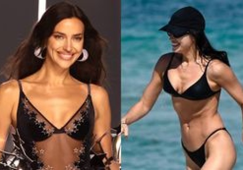 Irina Shayk hasa w bikini po plaży. Mogłaby być gwiazdą 