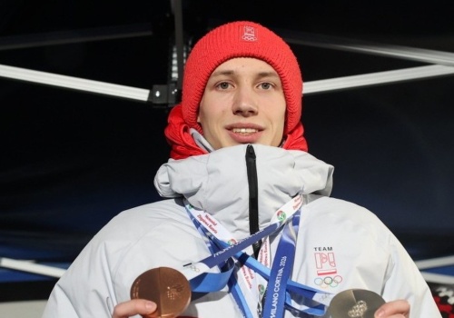 Kacper Tomasiak uroczyście powitany w Bystrej. 