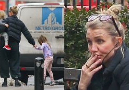 RZADKI WIDOK: Naturalna Cameron Diaz sfotografowana Z DZIEĆMI w Nowym Jorku (ZDJĘCIA)