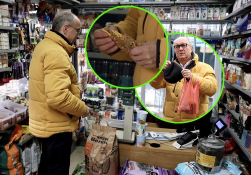 Marszałek Sejmu odwiedził sklep zoologiczny. Czarzasty: Ptaki w zimie potrzebują pom…