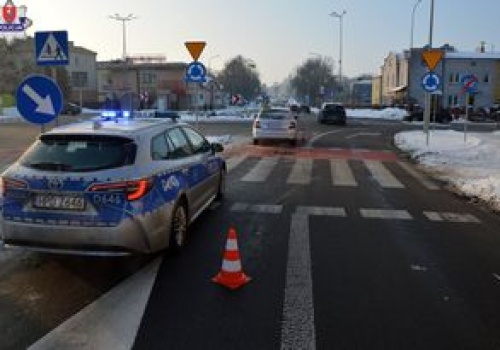 Potrącenie pieszego na ul. Piłsudskiego w Zamościu. 37-latek trafił do szpitala