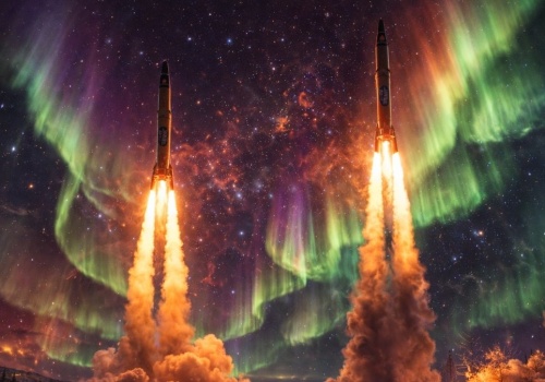 Strzelają w zorzę polarną. 