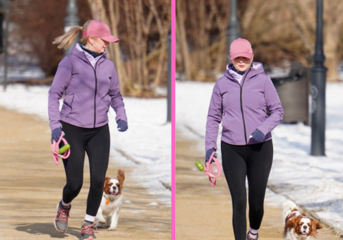 Popularna dziennikarka TV Republika przyłapana na spacerze z psem. Mrozu się nie boi!