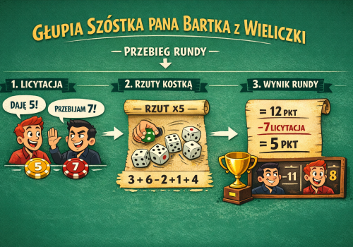 Gra GŁUPIA SZÓSTKA PANA BARTKA – Stupid Six by Pan Bartek.