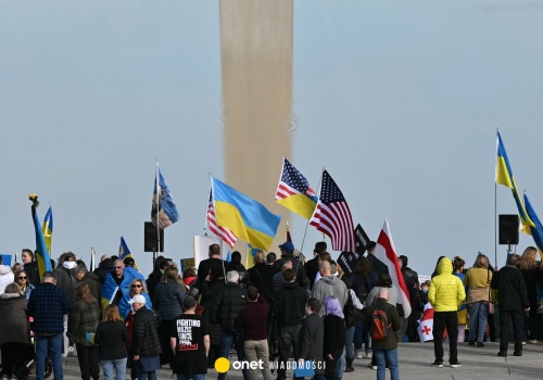 Proukraińska manifestacja w Waszyngtonie. 