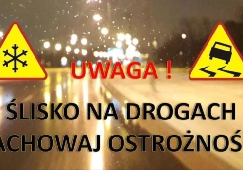 Powiat sokołowski: Uwaga kierowcy jest ślisko! Dwa zdarzenia w ciągu trzech godzin