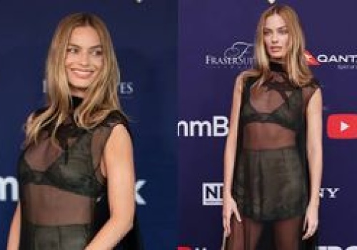 Margot Robbie w prześwitującej pelerynce zachwyca na ściance w Sydney. Faktycznie 