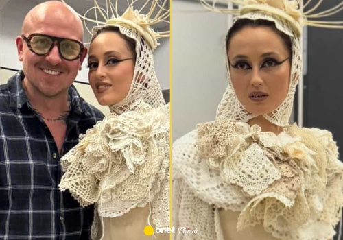 Ukrainka wyszła na scenę w stroju od polskiego projektanta. 