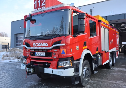 Trzyosiowa Scania na służbie w JRG Puławy