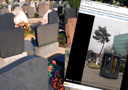 Przy krakowskim cmentarzu stanął... automat z trumnami. 