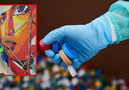 Powstał rekordowy mural z plastikowych nakrętek. Czy to jest eko?