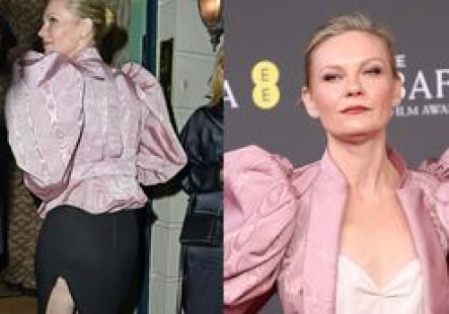 Kirsten Dunst zaliczyła WPADKĘ w drodze na afterparty po gali BAFTA! Rozdarła się jej sukienka... (ZDJĘCIA)