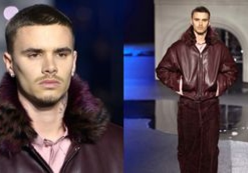 Romeo Beckham maszeruje na pokazie Burberry podczas London Fashion Week. Ma zadatki na modela? (ZDJĘCIA)