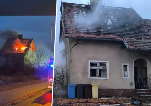 Potężny wybuch gazu w domu jednorodzinnym. Ranny 46-latek zabrany śmigłowcem