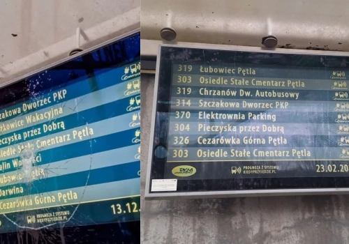 Zniszczył przystanek autobusowy, bo spóźnił się na autobus. Wandal odpowie przed sądem