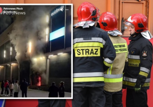 Ogień trawił elewację centrum handlowego. Ewakuowano setki osób