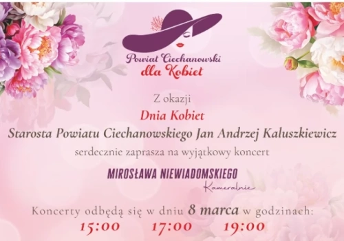 Koncert z okazji Dnia Kobiet w Ciechanowie. Trzeba odebrać darmowe wejściówki