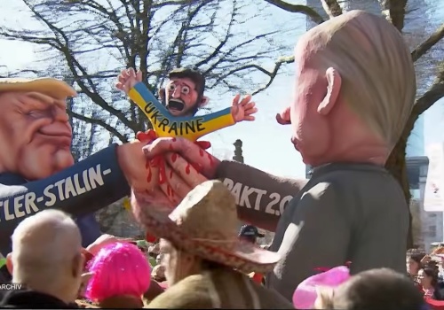 Putin z Trumpem pożerali Europę. Karykatury Jacquesa Tilly’ego