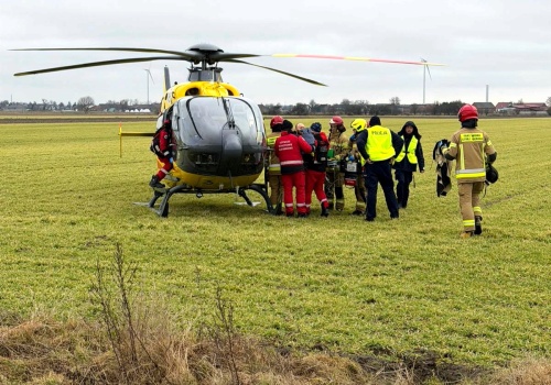 Uwaga! Zdarzenie drogowe – DK36! Na miejscu śmigłowiec LPR