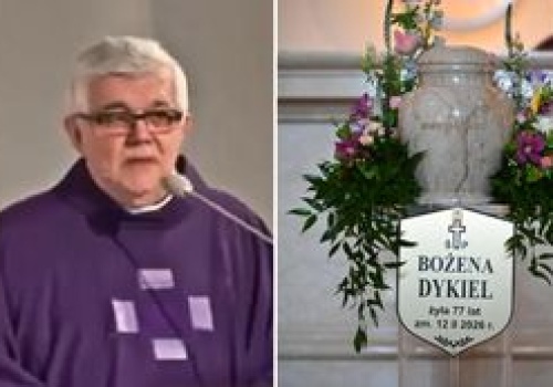 Nie wytrzymał. Ksiądz upomniał uczestnika pogrzebu Bożeny Dykiel