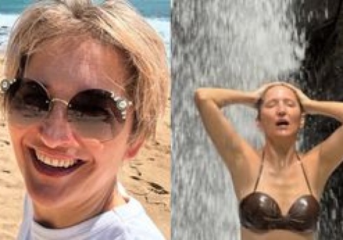 Egzotyczna Magda Steczkowska pozuje w bikini pod gigantycznym wodospadem (FOTO)