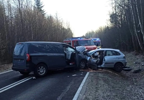 Samochody zderzyły się czołowo. Na miejscu zginęły dwie osoby