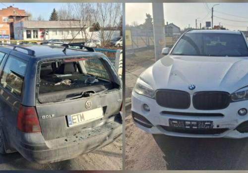 Kraksa dwóch osobówek w Wolborzu