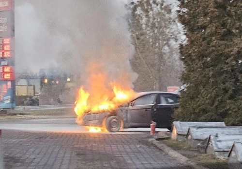 Pożar pojazdu w Nieżychowicach. Akcja straży pożarnej w piątkowe popołudnie