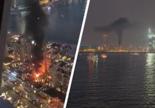 Odłamki irańskich rakiet spadają na Dubaj. Miasto płonie