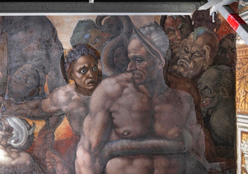 Pokazano zdjęcia postępów w pracach nad konserwacją arcydzieła Michała Anioła w Kaplicy Sykstyńskiej