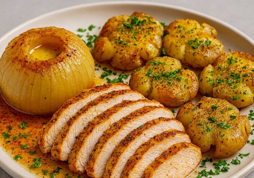 Onion boil z kurczakiem i ziemniaczkami, czyli hit TikToka w obiadowej wersji - według Karoliny Stolarskiej-Bigos