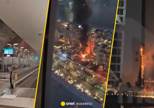 Dubaj w ogniu po irańskim ataku. Eksplozje w luksusowych hotelach i na lotnisku