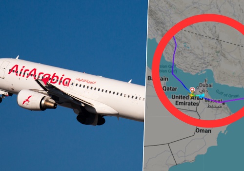 5 godzin i 45 minut w powietrzu donikąd. Samolot Air Arabia wraca do Abu Zabi przez zamknięte niebo nad Iranem