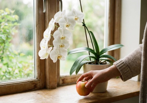 Jabłko przy storczyku działa jak przycisk 