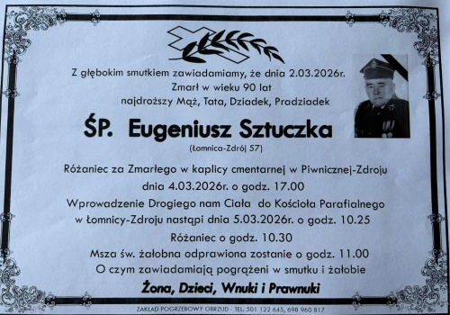 Nie żyje druh Eugeniusz Sztuczka. Strażak z Łomnicy-Zdroju odszedł na wieczną służbę