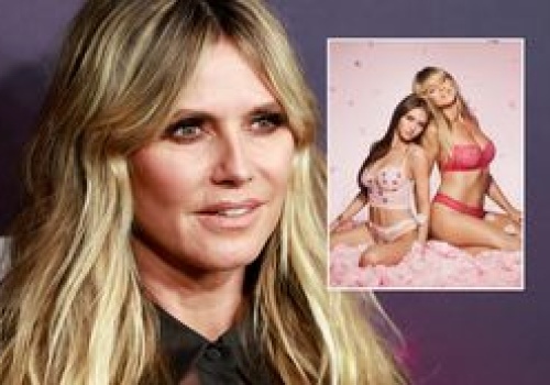 Heidi Klum pozuje w reklamie bielizny. Towarzyszy jej córka. 
