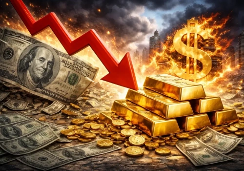 Złoto łamie logikę i spada o blisko 4%? Rynek reaguje na silnego dolara