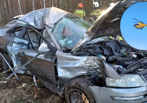 Młoda kobieta ciężko ranna w wypadku. Lądował śmigłowiec LPR