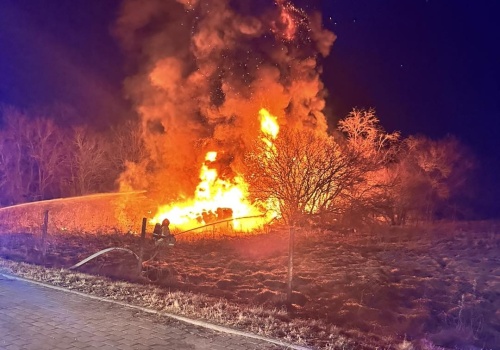 Pożar składowiska opon w Zielonce pod Bydgoszczą