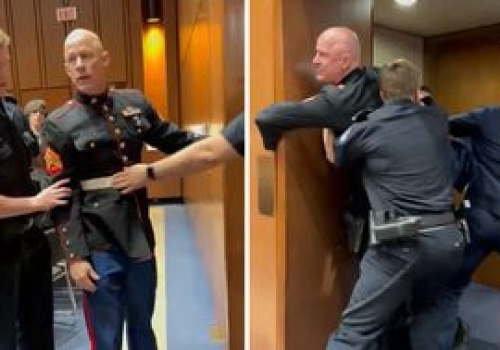 Tak potraktowano weterana na Kapitolu. Protestował przeciw wojnie