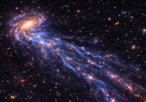 Webb znalazł galaktykę z mackami. Kosmos zrobił dziwnego fikoła