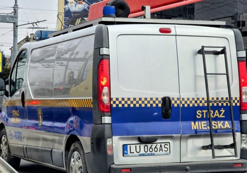 Pożar śmietnika na przystanku przy ul. Filaretów. Szybka reakcja strażników miejskich