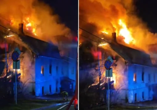 Tragiczny pożar pensjonatu. W środku strażacy znaleźli zwęglone zwłoki