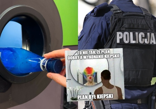 Umiarkowanie bystry chłop dokonał pierwszego w Polsce napadu na butelkomat, za 50 groszy łupu grozi mu 10 lat więzienia